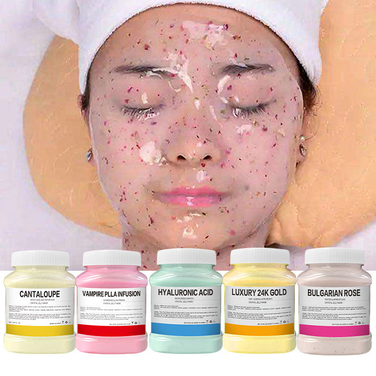 350g Hydrating 24K Gold Soft Mask Powder Rose Petal Crystal Jelly Mask Powder  Skin Care Dropshipping