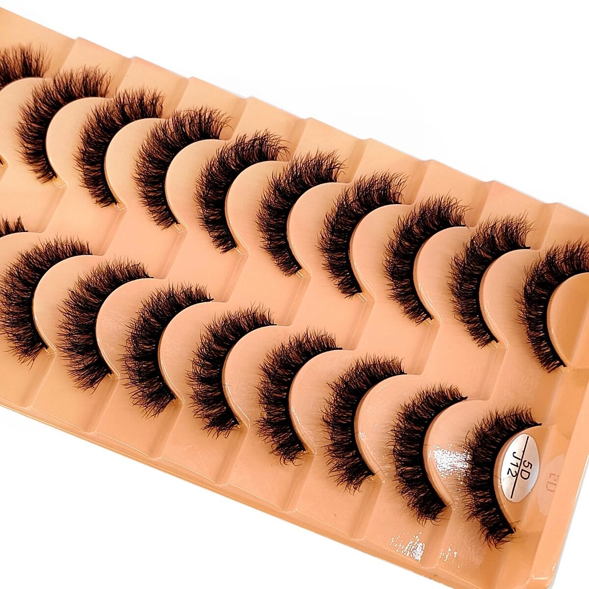 HBZGTLAD 10 Pairs Faux Mink Eyelashes Handmade False Eyelashes Natural Nude Makeup Simulation Cross Messy Eye 3D Curly Eyelashes