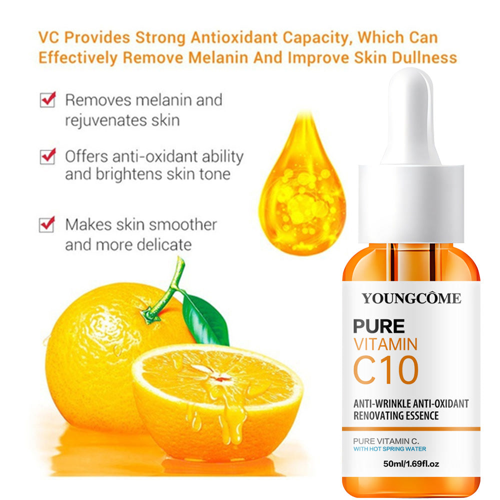 Vitamin C Facial Essence Hyaluronic Acid Dark Skin Brighten Serum Fade Fine Lines Moisturizing Repair Dull Serum Face Skin Care