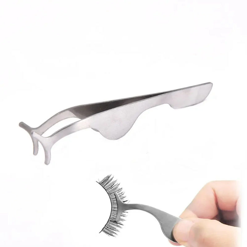 False Eyelash Tweezers Fake Eye Lash Applicator Eyelash Extension Curler Nipper Auxiliary Clip Clamp Makeup Forceps Tools supply