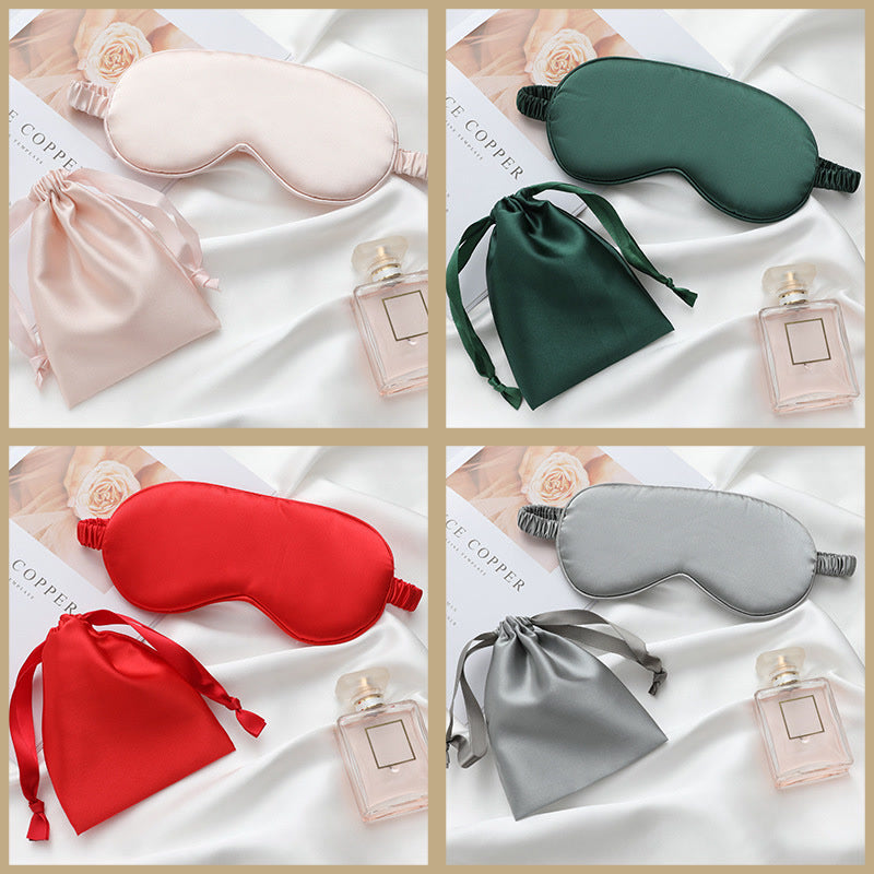 Imitated Silk Sleep Eye Mask Travel Shading Eyepatch Nap Eye Patch Rest Blindfold Eye Cover Sleeping Mask Night Eyeshade