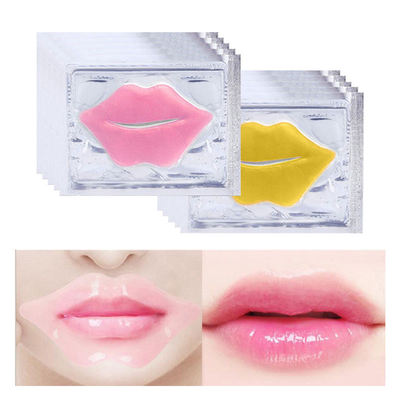 20pcs Crystal Collagen Lip Patches Moisturizing Brightening Nourishing Lip Mask Lips Care Labial Masks Lips Plumper Gel Pads