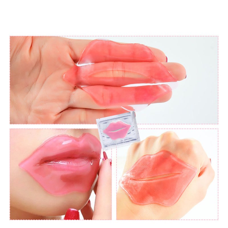 20pcs Crystal Collagen Lip Patches Moisturizing Brightening Nourishing Lip Mask Lips Care Labial Masks Lips Plumper Gel Pads