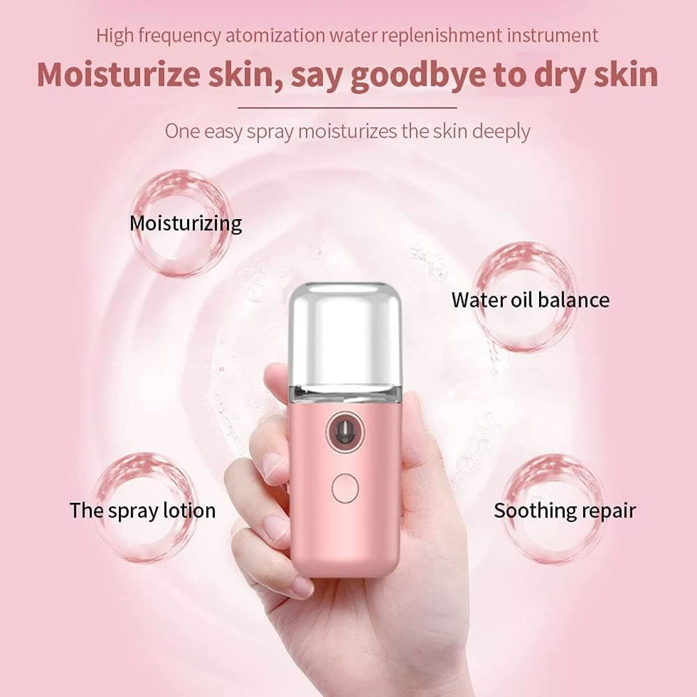 Mini Facial steamer&Facial humidifier&Nano mister,30ML,USB Charging For Skin care&Face care,Moisturizing,Home use beauty devices